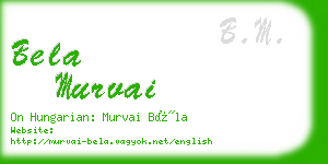 bela murvai business card